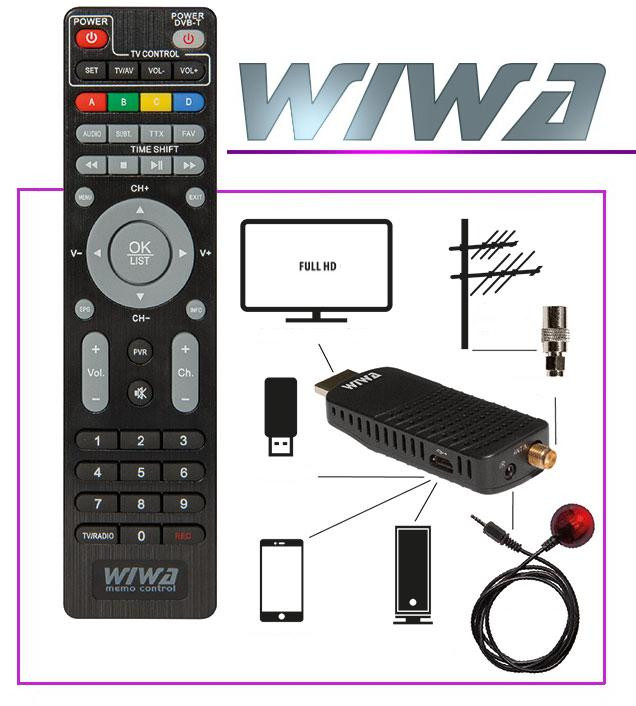 Tuner DVB-T/T2 WIWA H.265 MINI – Obrázok 3