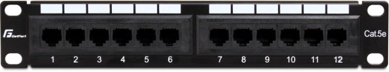 Patch Panel Getfort 10 cali 12 portów PGF-5EUTP12-B4