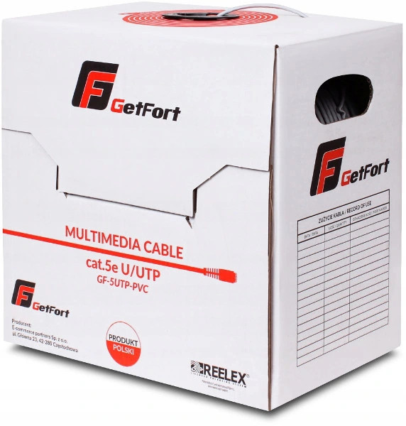 KABEL SKRĘTKA GETFORT PREMIUM CAT.5E U/UTP PVC 305m
