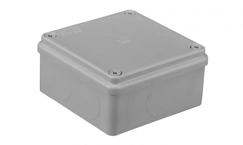 Inštalačná krabica hermetická 100 x 100 x 50 bez tlmiviek IP65 bezhalogenowa, sivá PAWBOL S-BOX 116