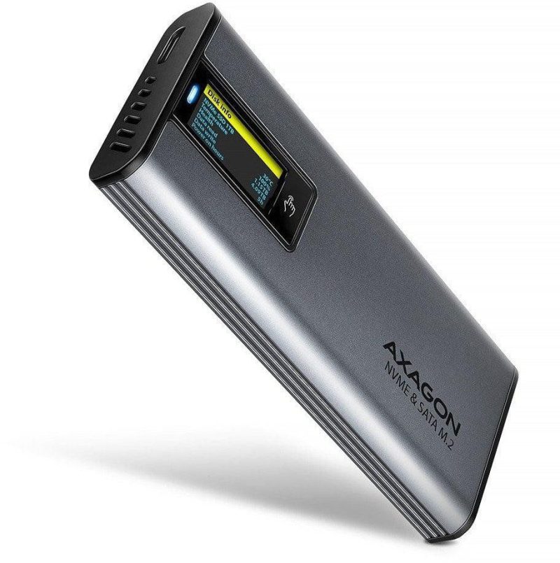 Skrinka disku M.2 AXAGON EEM2-SD2 USB-C 3.2 Gen 2 M.2 NVME SATA