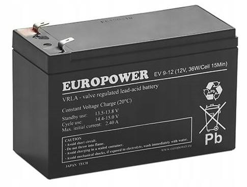 Akumulátor AGM Europower série EV 12V 8Ah / C10 (Životnosť 6-9 lat) T1
