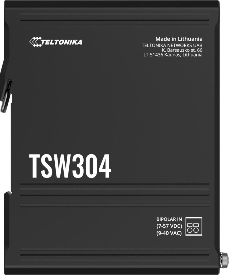 Teltonika TSW304 switch priemyselný 4xGE (TSW304000000) DIN