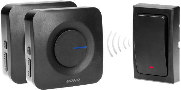 Bezdrôtový zvonček do dvere s 2 odbiornikami ORNO OR-DB-MT-165