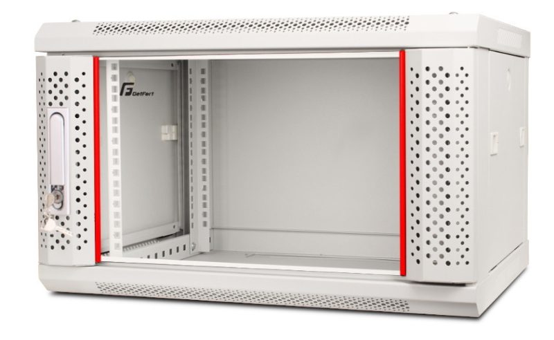 SZAFA RACK GETFORT 19 CALI 6U 600X450 WISZĄCA SZARA