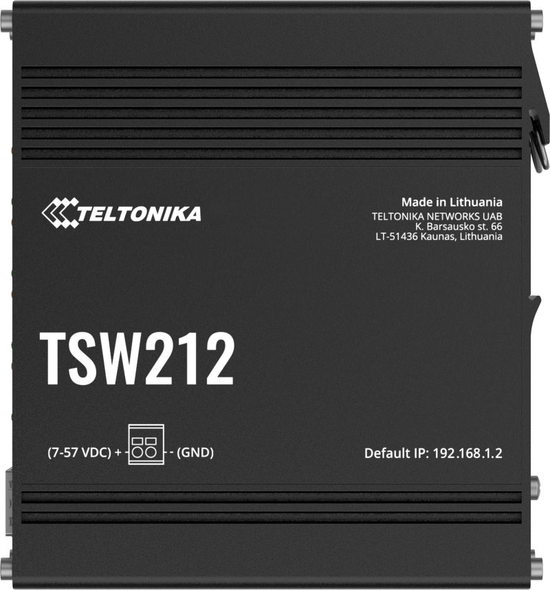 Teltonika TSW212 switch priemyselný zarządzalny 8xGE 2xSFP (TSW212000000) DIN