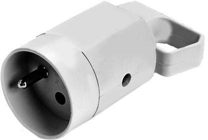 Zásuvka 315-01 s uchem s uzemnením 2P+Z 16A 250V IP20 Biela Viplast 315-01