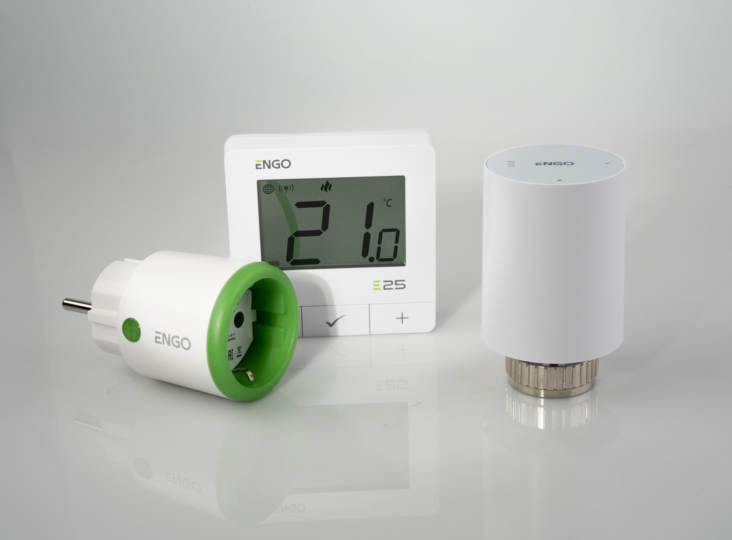 ENGO Controls Inteligentný sada vykurovania Biely (E25-BATW + ETRV-M30 + EPlug WIFI) – Obrázok 3