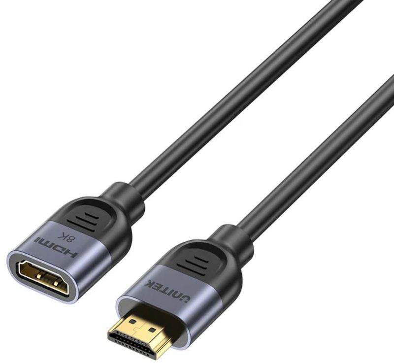 Adapter Unitek predlžovačka HDMI (M) - HDMI (F) 2.1, 8K 0,5m