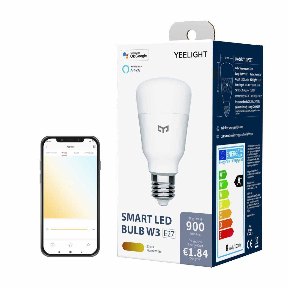 Žiarovka Smart Yeelight W3 E27 (ściemnialna)