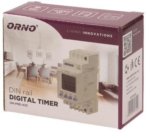 Programátor elektronický ORNO na na lištu DIN OR-PRE-433 – Obrázok 3
