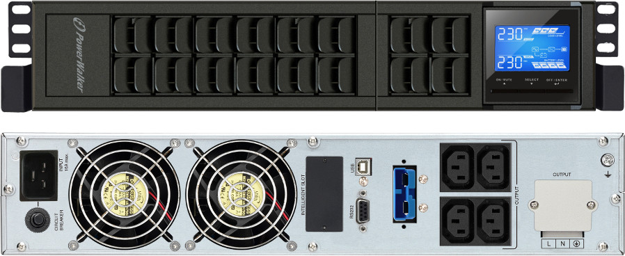 UPS Napájací zdroj Záložný PowerWalker VFI 3000 CRM LCD – Obrázok 4