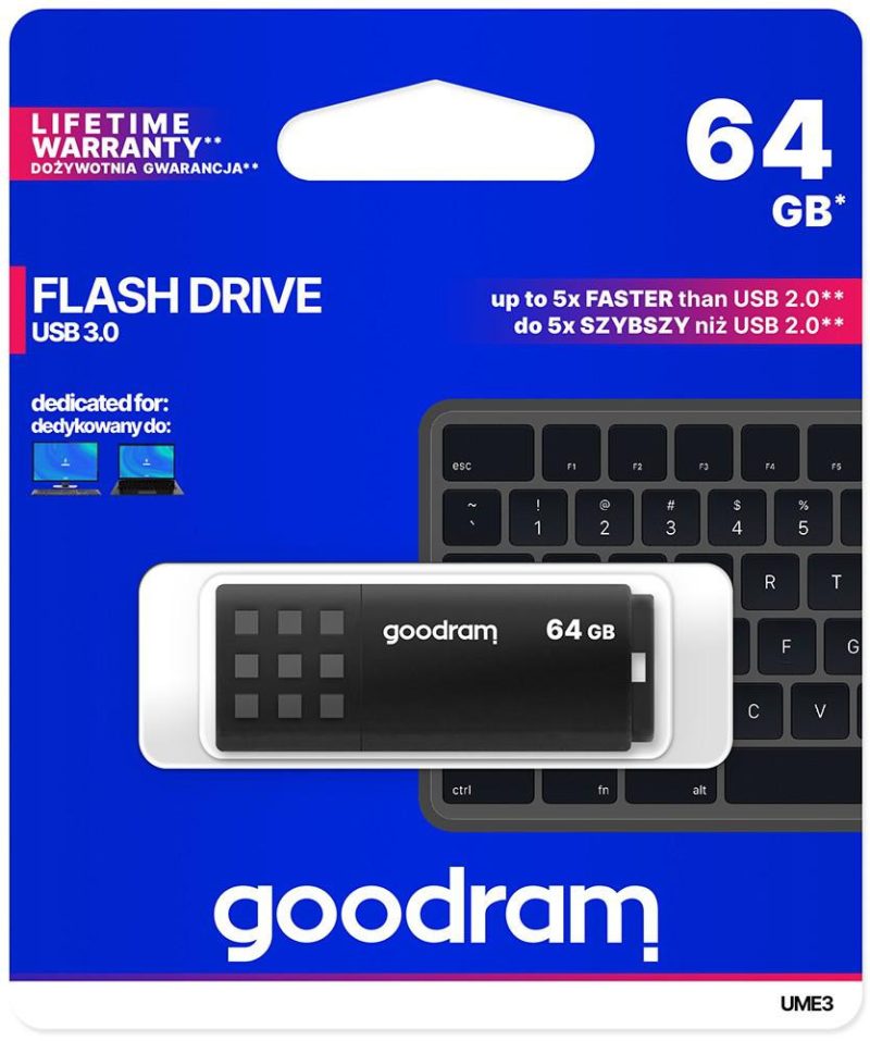 Pendrive GoodRam UME3 64GB USB 3.0 Čierny