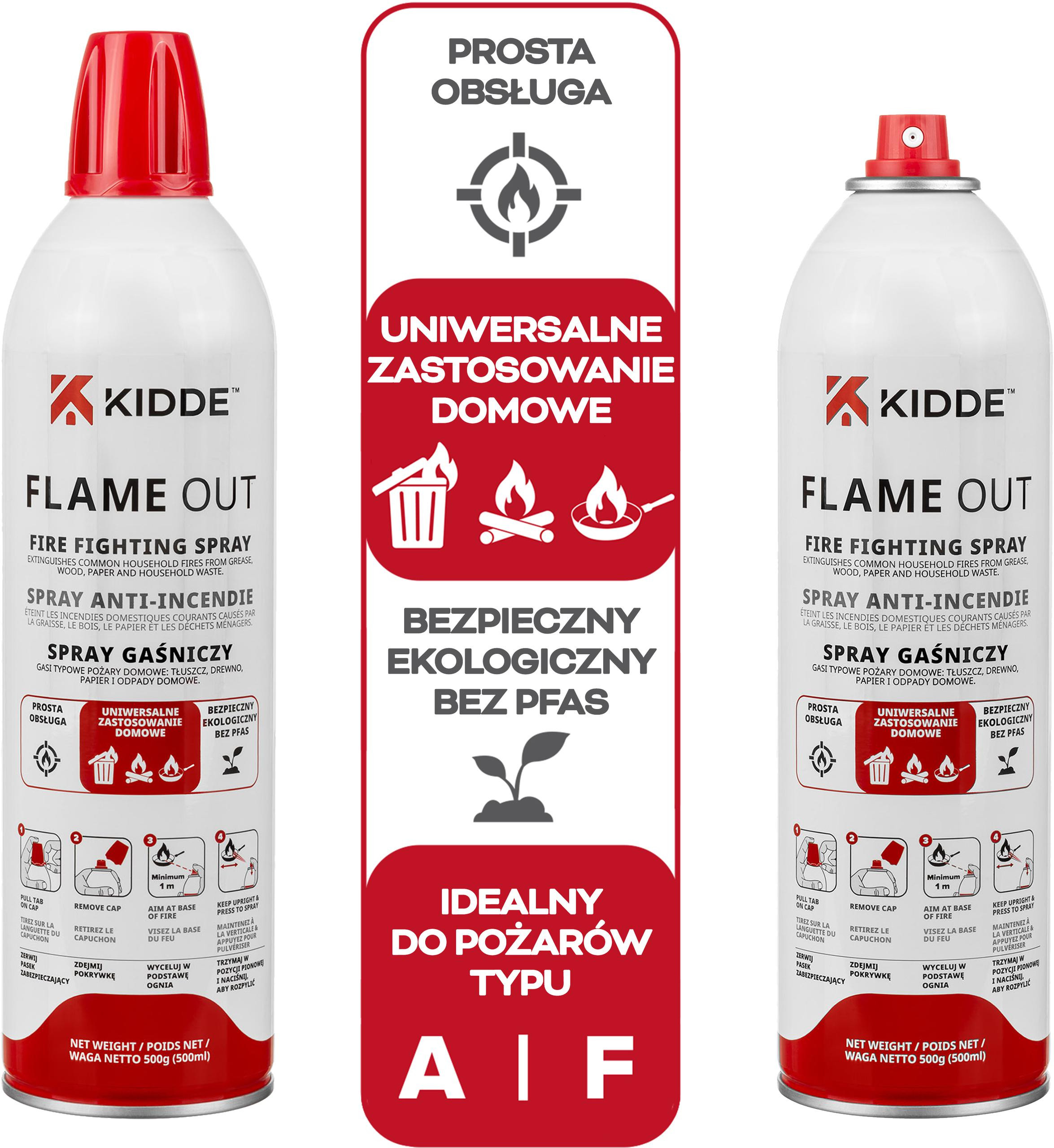 Spray gaśniczy Kidde FlameOut 500 ml – Obrázok 4