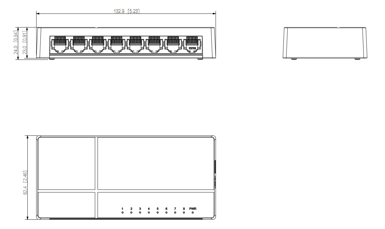 Switch Dahua PFS3008-8GT-L-V2 – Obrázok 2
