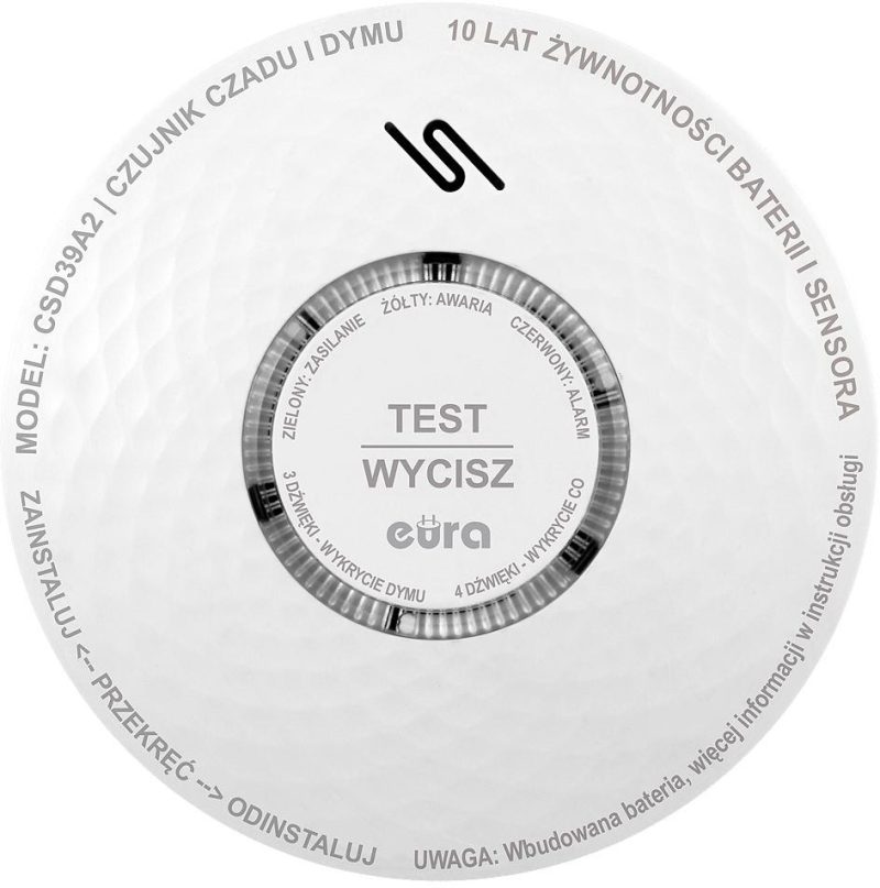 Senzor oxidu uhoľnatého a dymu Eura CSD-39A2
