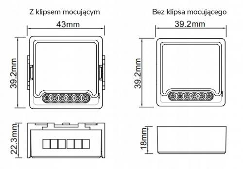 Modul OXT MINI relé 4 obvody WIFI Tuya T224 – Obrázok 2