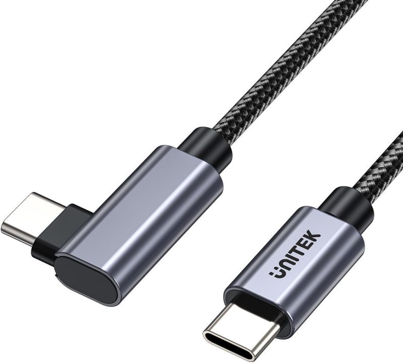 Unitek Kábel USB-C rohový 90° PD100W 5m