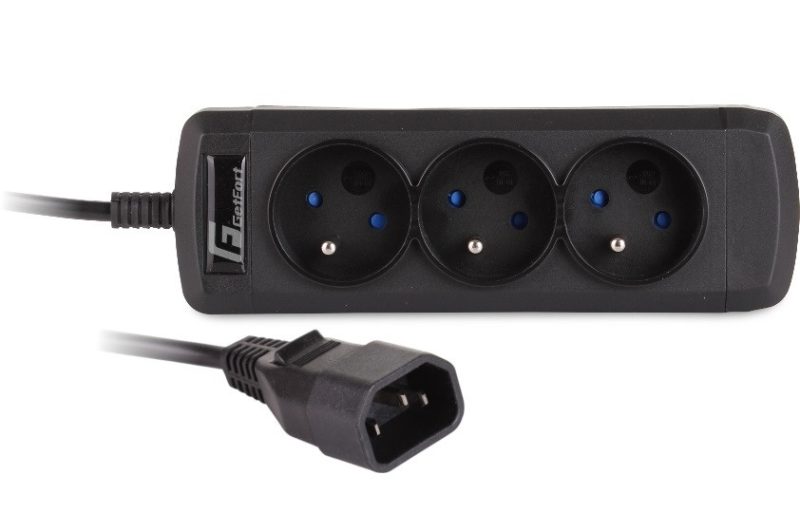Listwa zasilająca GETFORT UPS C14 / 3 GNIAZDA FR 60cm