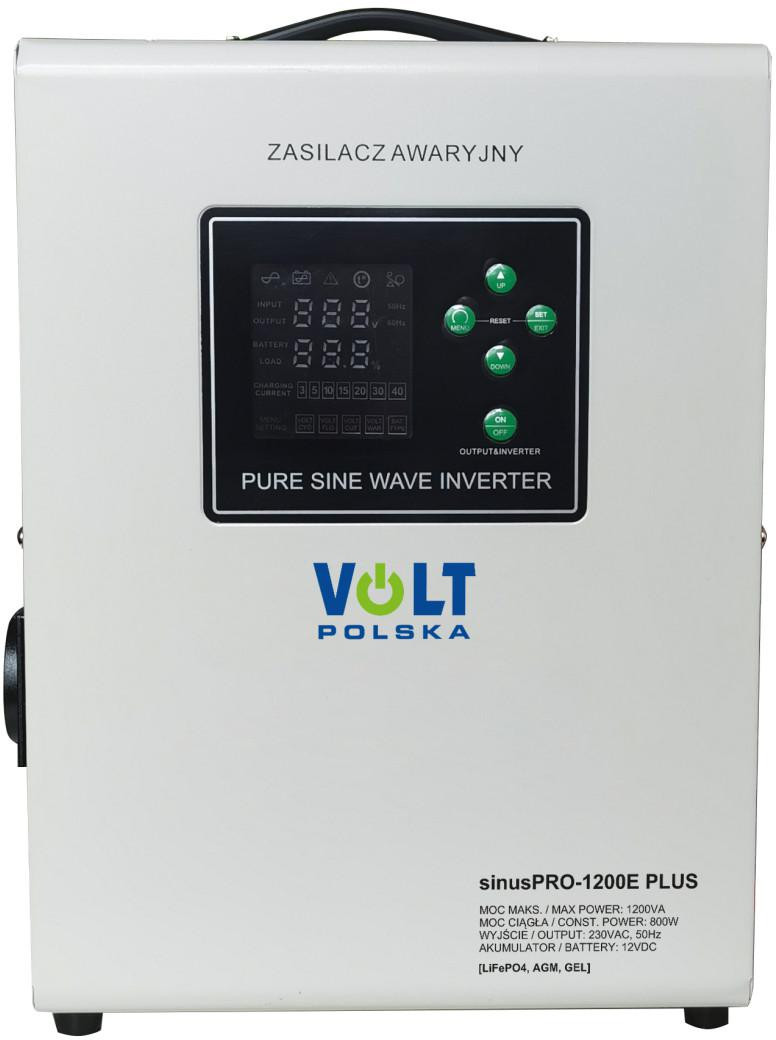 Menič VOLT Polska Sinuspro 1200E PLUS 12V 800/1200W LiFePO4, MENU