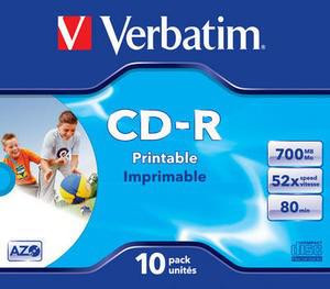 Dosky CD-R Verbatim Data Life PLUS JC (10 ks)