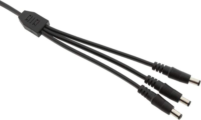 Splitter DC ESPE 1x3 zásuvka DC 2,1/5,5 / 3 x zástrčka rovný DC 2,1/5,5