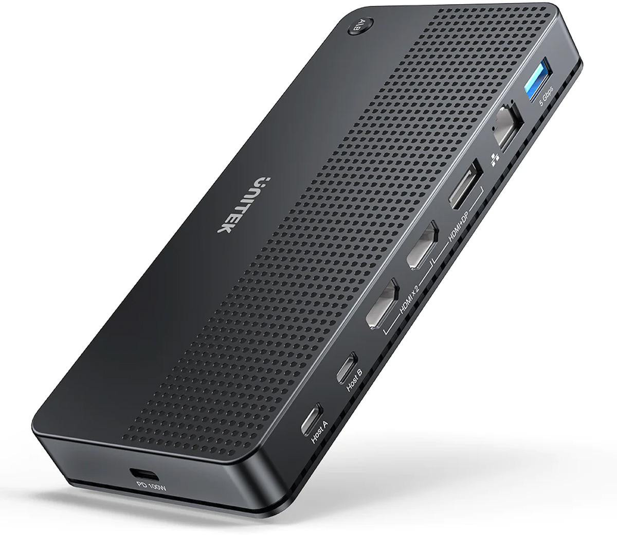 KVM prepínač Unitek 2 počítače 2 monitory 4K D1103A01
