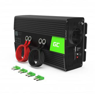 Green Cell INVERTOR NAPÄTIA 24V / 230V 1000W / 2000W ČISTÁ SÍNUSOVÁ VLNA INV18