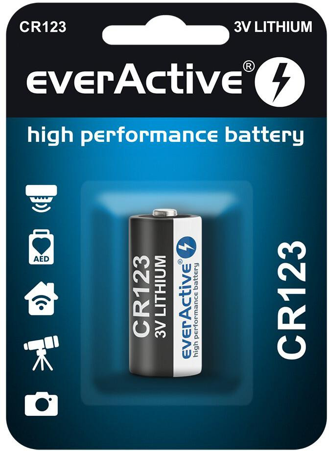 Lítiová batéria CR123 / CR123A everActive 3 V (blister 1 ks)