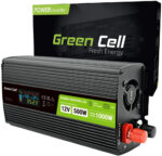 Green Cell PowerInverter LCD 12V / 230V 500W / 1000W čistá sínusová vlna