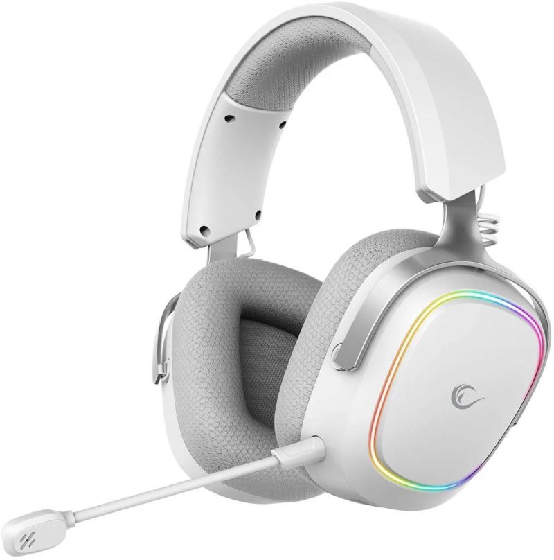 Slúchadlá Rampage Retsu Slúchadlá bezdrôtové nauszne BT 2.4G RGB biele
