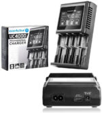 Nabíjačka valcových akumulátorov Li-ion a Ni-MH everActive UC-4000, 4 kanály, LCD, USB