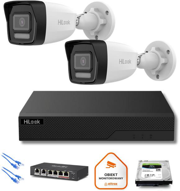 Sada monitoringu HiLook 2x kamera IPC-B160HA-LU s diskom 2TB