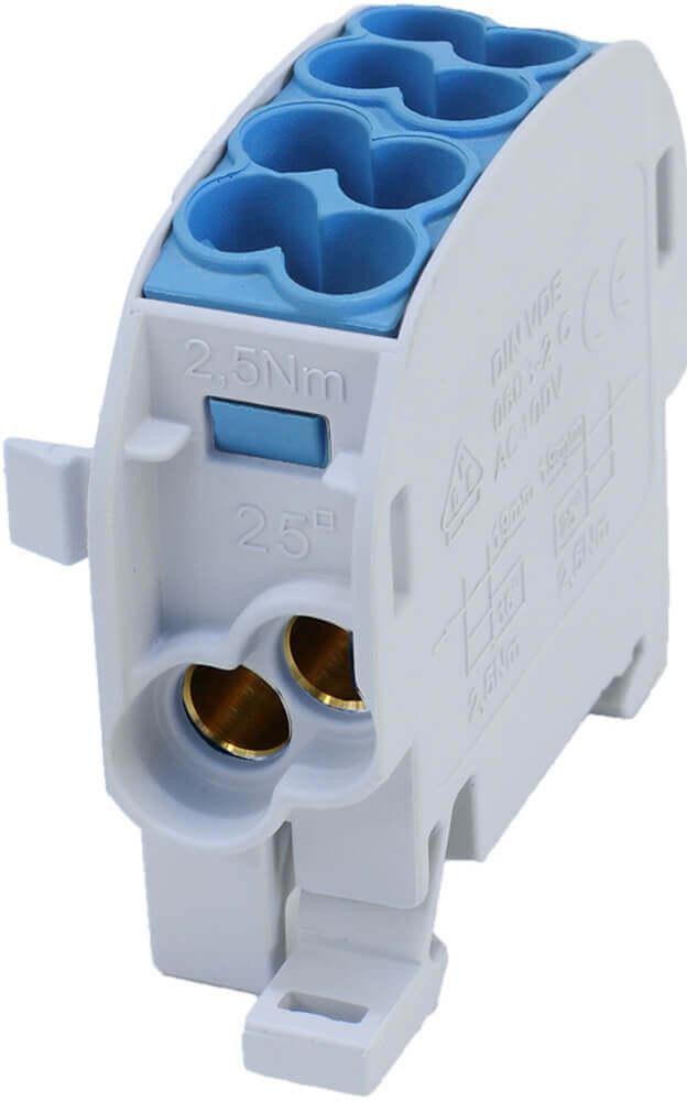 Blok rozvodný odbočovací SCB 25 Al/Cu 80110 Simblock, modrý 81501003