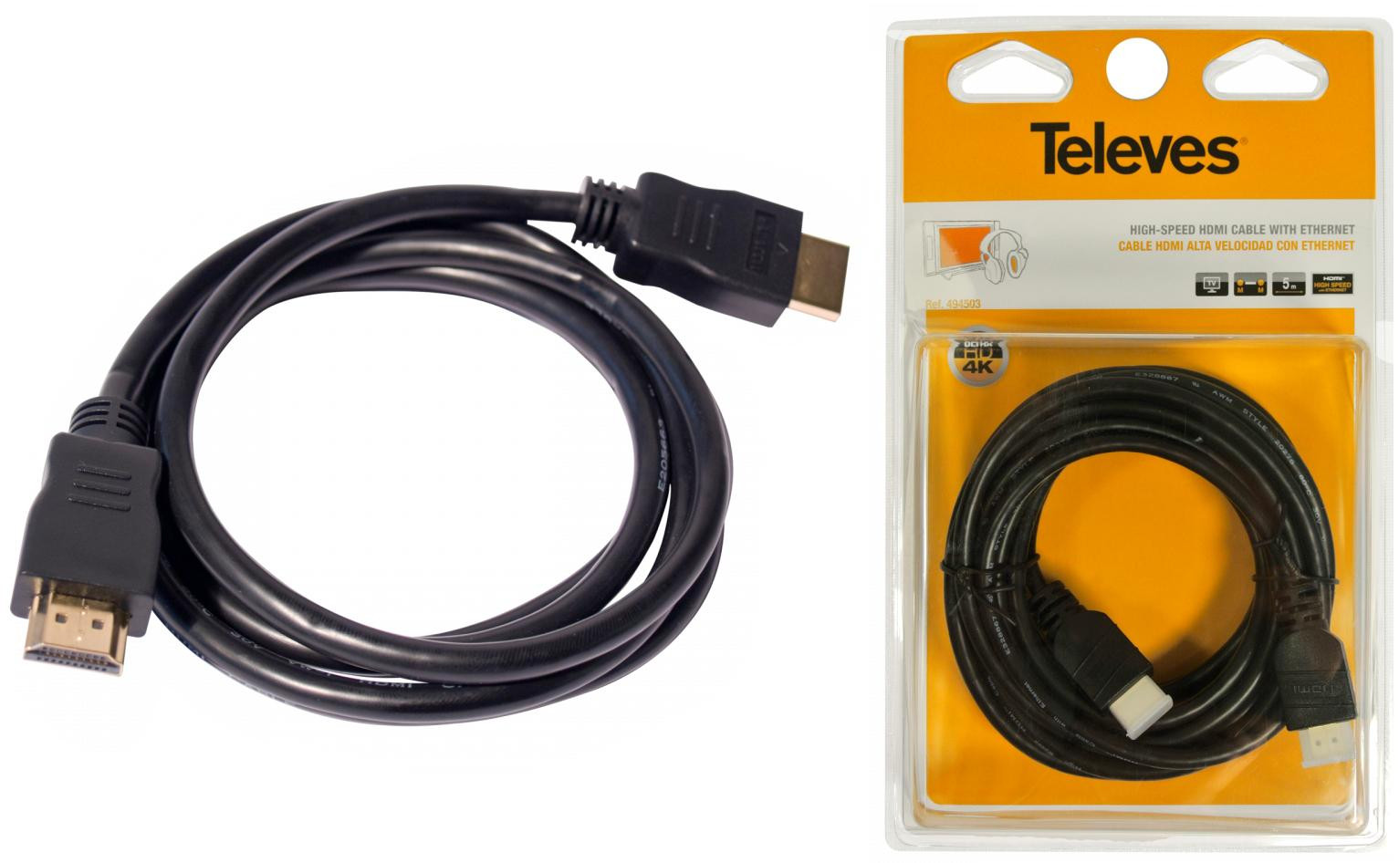 HDMI kábel 2.0 Televés ref. 494503 5 m 4K