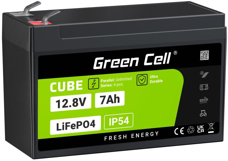 LiFePO4 Green Cell Cube 12,8V 7Ah LFPGC12V7AH LÍTIUM-ŽELEZO-FOSFÁTOVÁ BATÉRIA