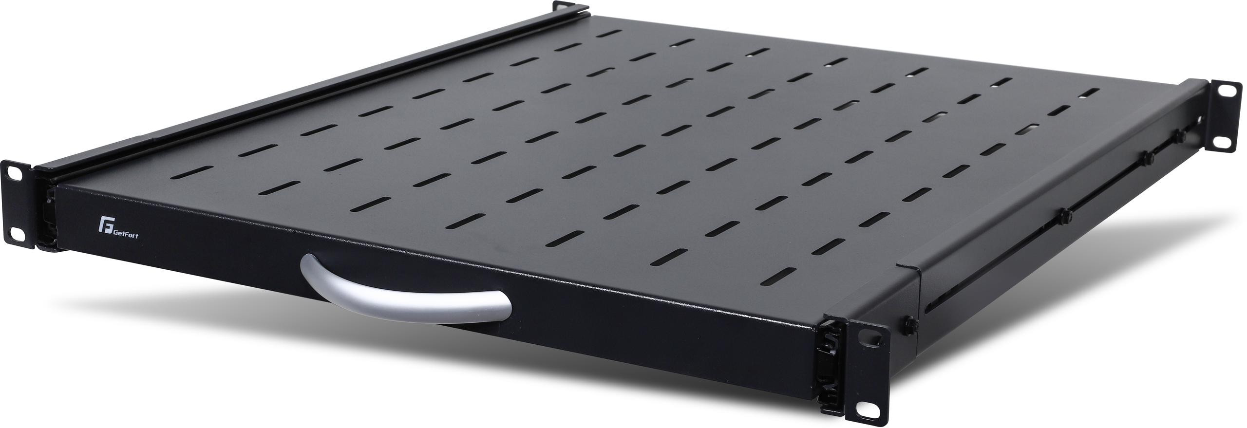 Výsuvná polica Getfort nastaviteľná do 19" skríň 550–700 mm
