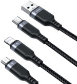 Kábel 3v1 USB-A / USB-C micro-USB Lightning Joyroom S-1T3018A18 30cm 3,5A v oplote čierny – Obrázok 4