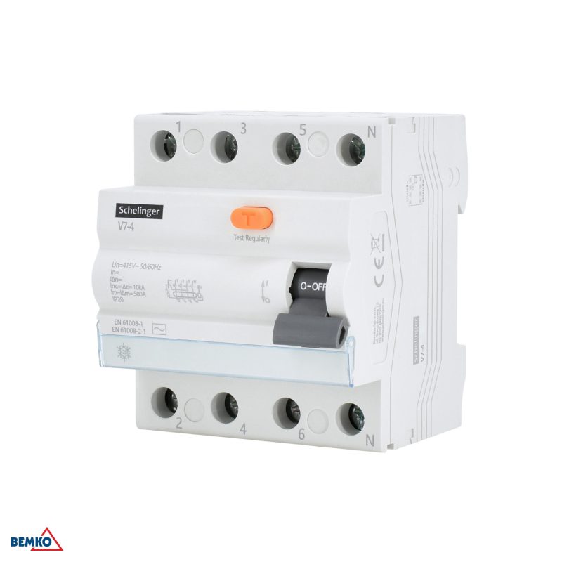 Vypínač prúdový chránič AC 4P 63A 30mA Schelinger