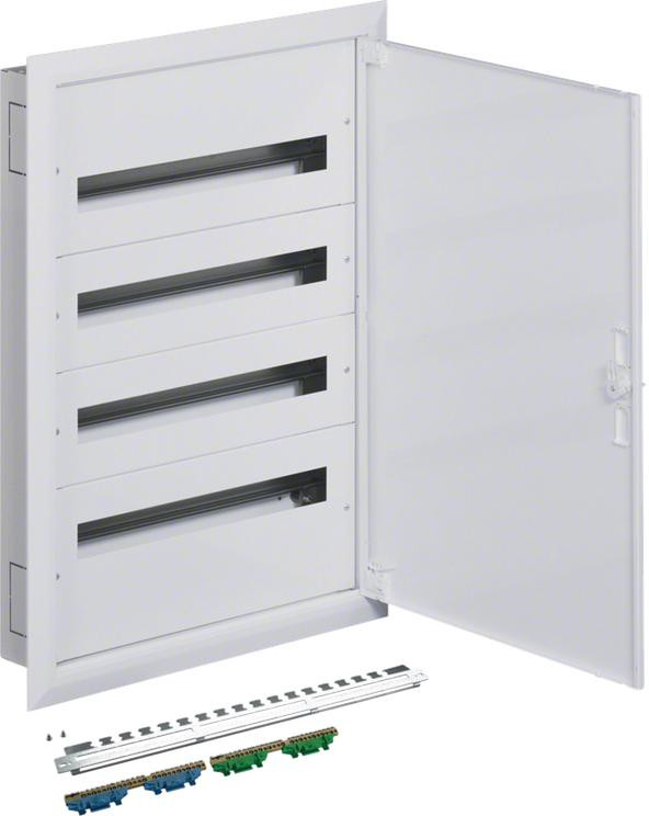 Rozvádzač podomietková s svorkami PE/N 4R/96M (4x24) I kl. IP40 Hager FW424FT