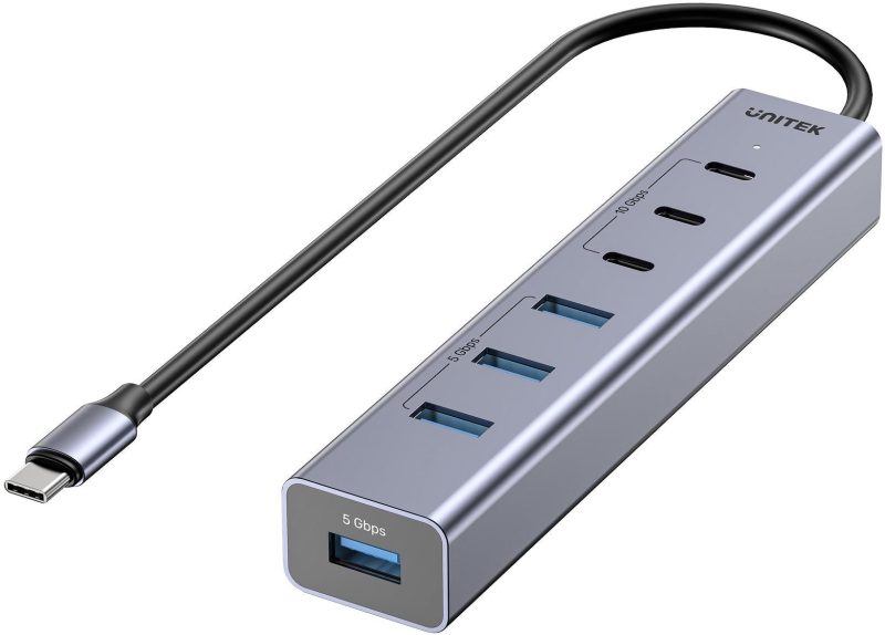 Unitek Aktívny Hub USB-C 3x USB-C 10Gbps 4x USB-A