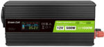 Green Cell PowerInverter LCD 12V / 230V 500W / 1000W čistá sínusová vlna – Obrázok 4