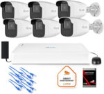 Monitorovacia sada HiLook 6x IPC-B440H 4MP (4mm) | IR 50m | PoE | 8-kanálový rekordér + 2TB disk