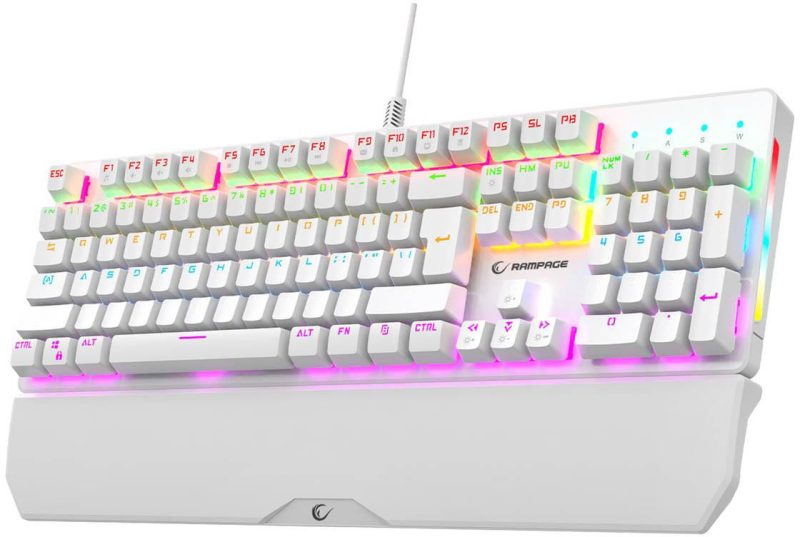 Klávesnica káblová Rampage KB-R86 Umbra biely (BLUE Switches)