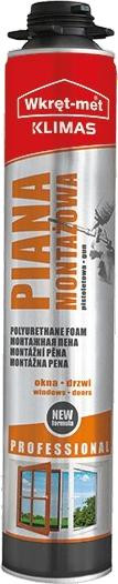 Piana montážna pistoletowa PMPL Professional Wkręt-met Klimas 750ml