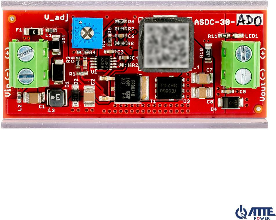 Menič znižujúci napätie s reguláciou 3…12 V ATTE ASDC-30-AD0-OF
