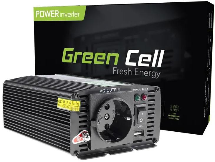 Green Cell 12V / 230V 500W / 1000W MODIFIKOVANÝ SÍNUSOVÝ MENIČ NAPÄTIA