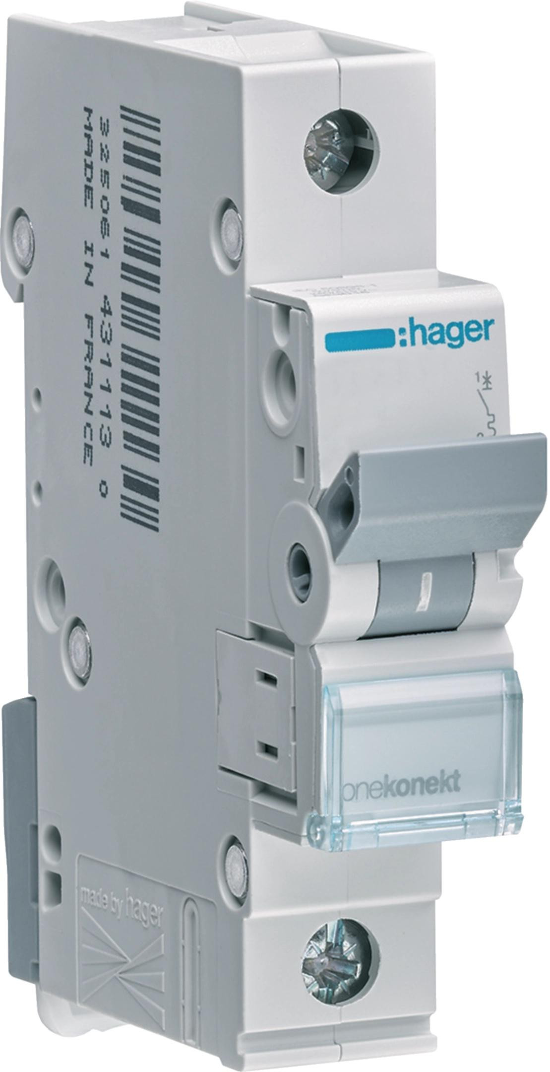 c78ac5fffc0fedff4f18509746c6e639_original-8 Hager MCN125E - istič 6 kA, 1P, charakteristika C, 25 A, 1 modul – Obrázok 1