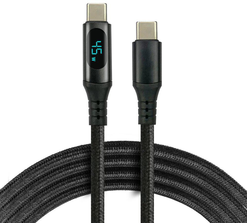 cd6a73c8f568aa8892605680ab2005a4_original Kábel USB-C / USB-C LCD everActive CBB-3PDL 300cm 20V 2,25A 45W – Obrázok 1