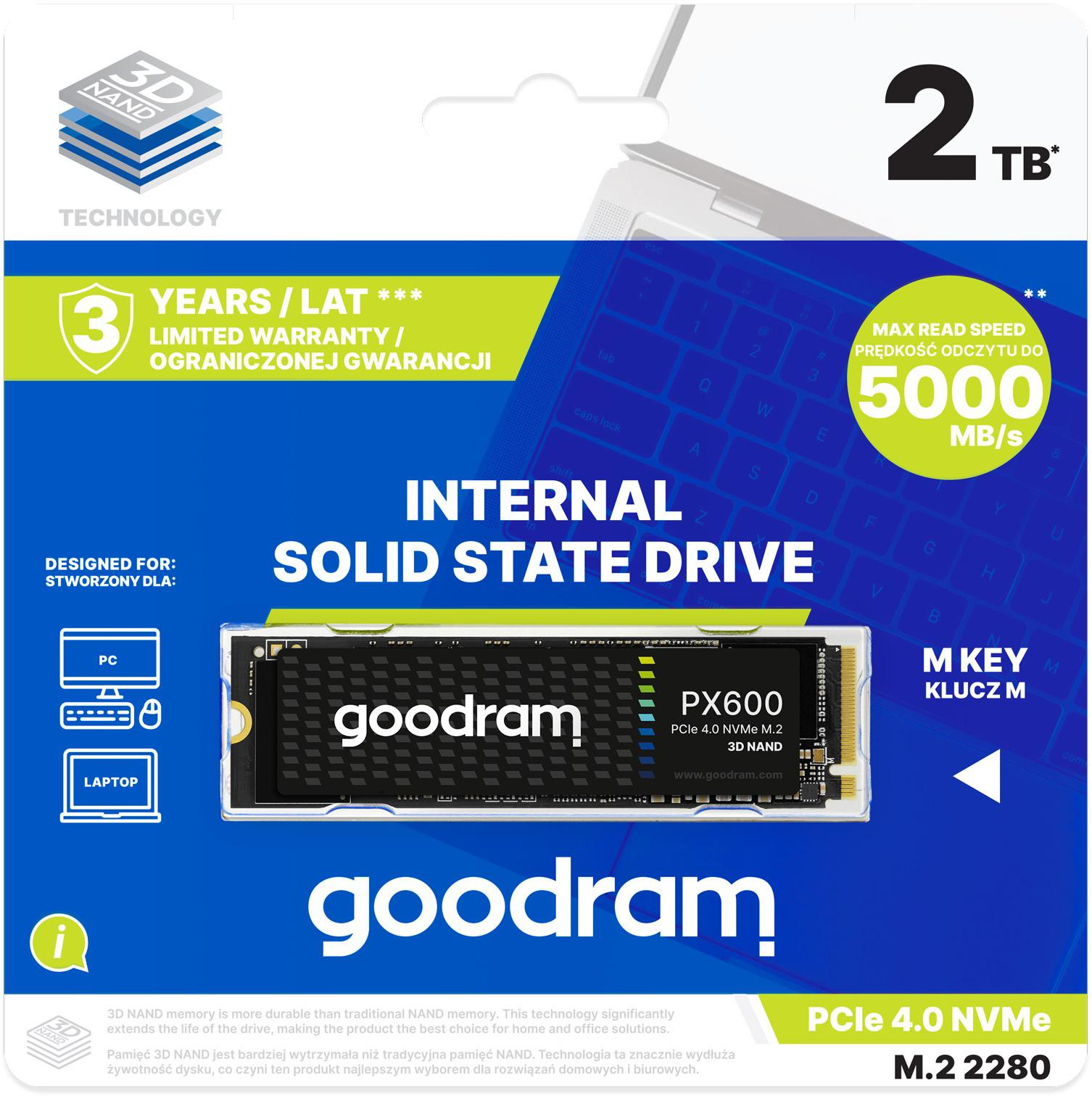 GOODRAM SSD PX600 2TB M.2 PCIe 4x4 NVMe 2280